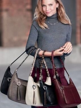 Brighton Barbados Ziptop Hobo Bag RARE Retired in 2019 Shoulder Bag Set of 4